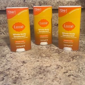 Lume Whole Body Deodorant - Toasted Coconut x3